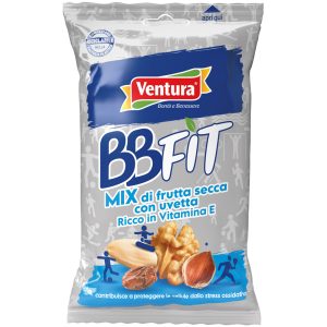 bbfit mix frutta secca sgusciata e uvetta ventura busta monoporzione