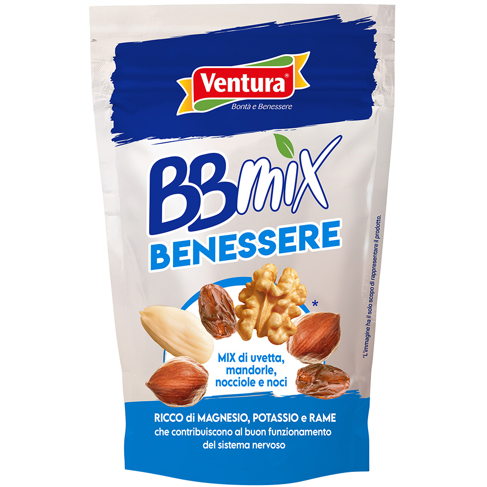 BBMix Benessere con Uvetta, Mandorle, Nocciole e Noci BBMix Benessere con Uvetta, Mandorle, Nocciole e Noci