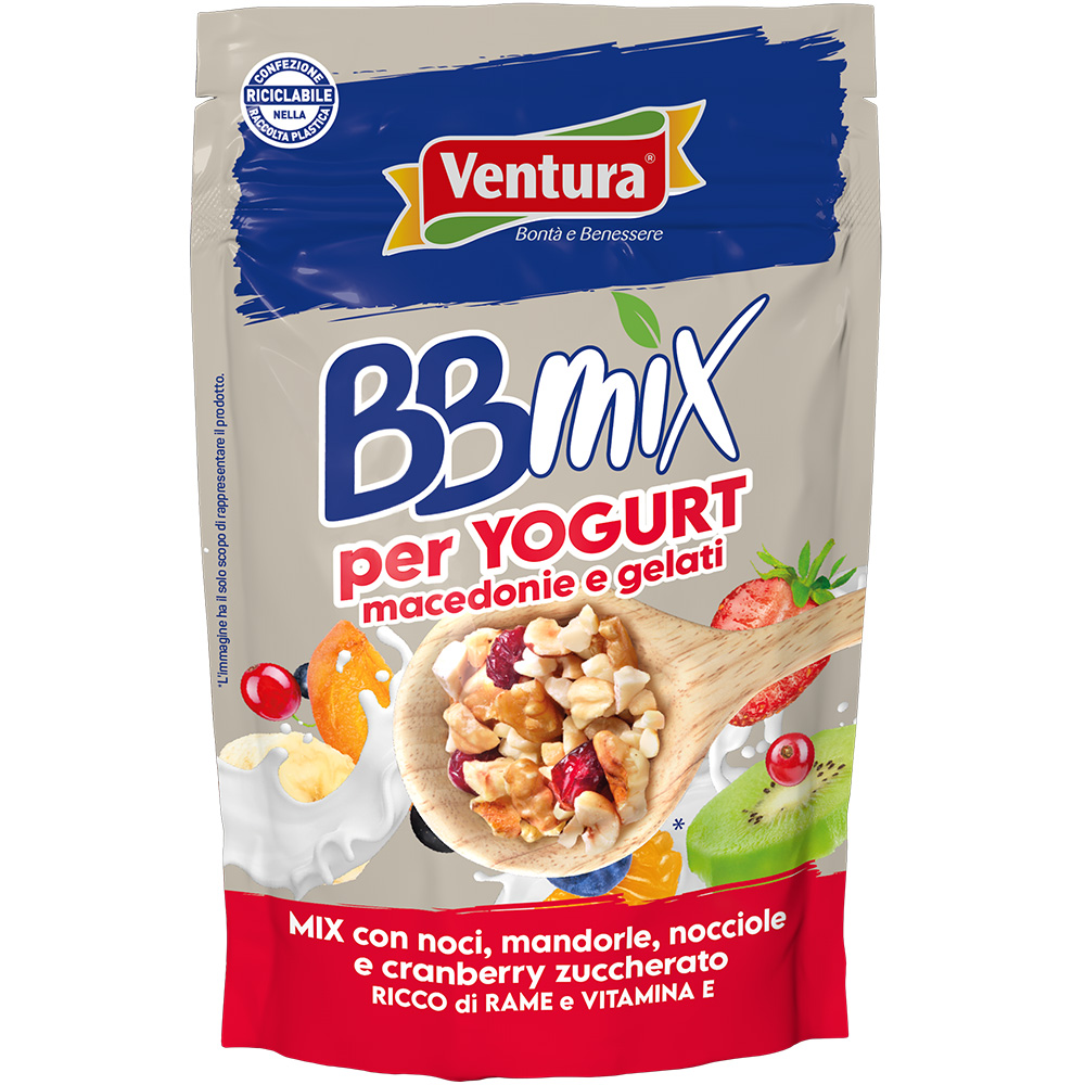 BBMix per yogurt, macedonie e gelati <span>Noci, Mandorle, Nocciole e Cranberry</span>