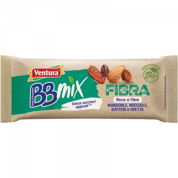 Bio Barretta BBMix Fibra <span>Mandorle, Nocciole, Datteri e Uvetta</span>