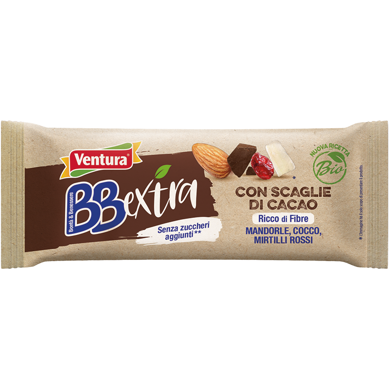 Bio Barretta BBExtra con scaglie di Cacao e Cocco