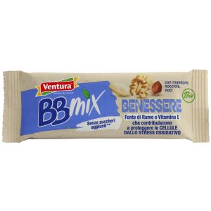 barretta con frutta secca bbmix bellezza noci mandorle nocciole pack color celeste