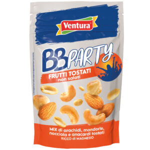 bbparty mix frutta secca sgusciata tostata non fritta per aperitivi ventura busta 150 grammi