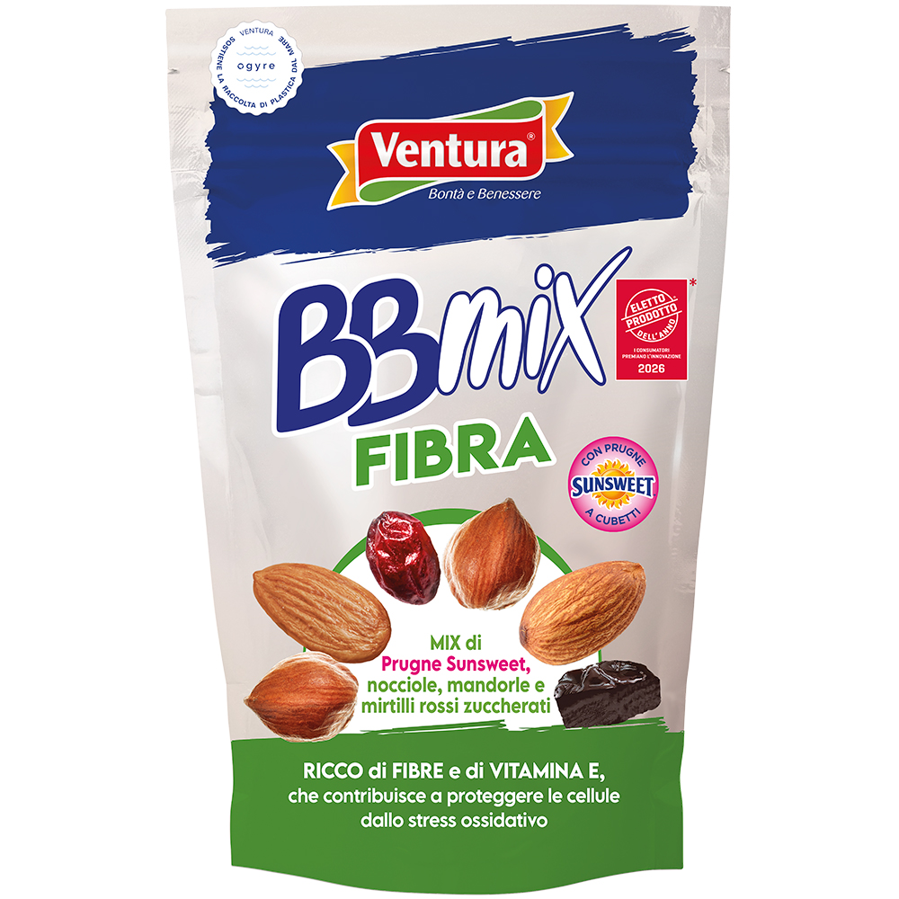 BBMix Fibra <span>con Prugne Sunsweet, Nocciole, Mirtilli rossi e Mandorle sgusciate</span>