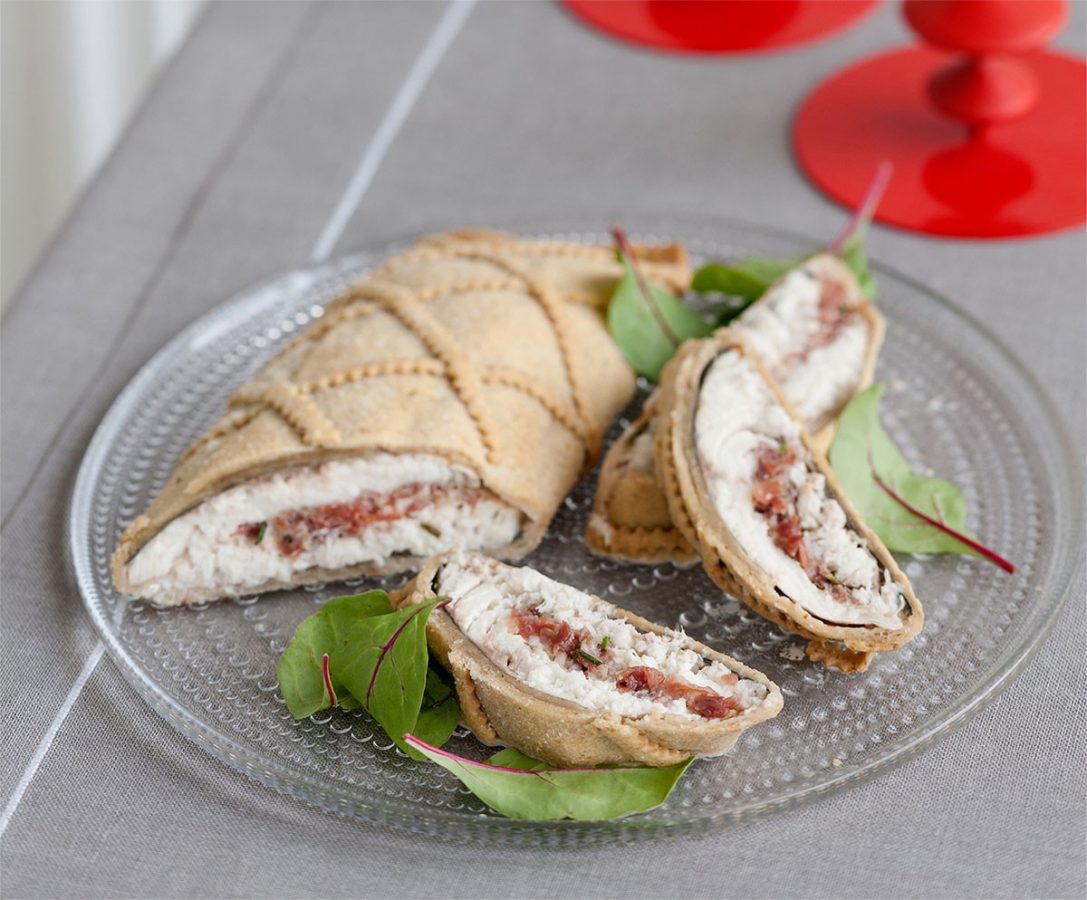 Il branzino in crosta di frutta secca Ventura