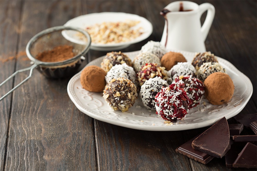 Tartufi al cioccolato e frutta secca Ventura