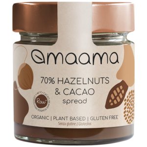 barattolo crema maama spalmabile bio nocciole 70% e cacao
