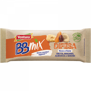 Difesa BBMix Bio Barretta Uvetta, Anacardi, Albicocca, Banana 30g