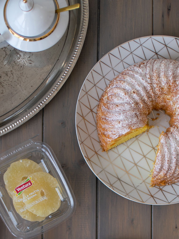 Ananas a fette <span>disidratato e zuccherato</span>