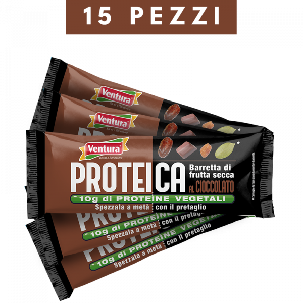 Barretta Proteica di Frutta Secca al Cioccolato - Confezione 15 pezzi