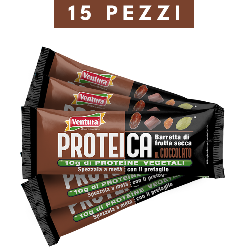 Barretta Proteica di Frutta Secca al Cioccolato – Confezione 15 pezzi