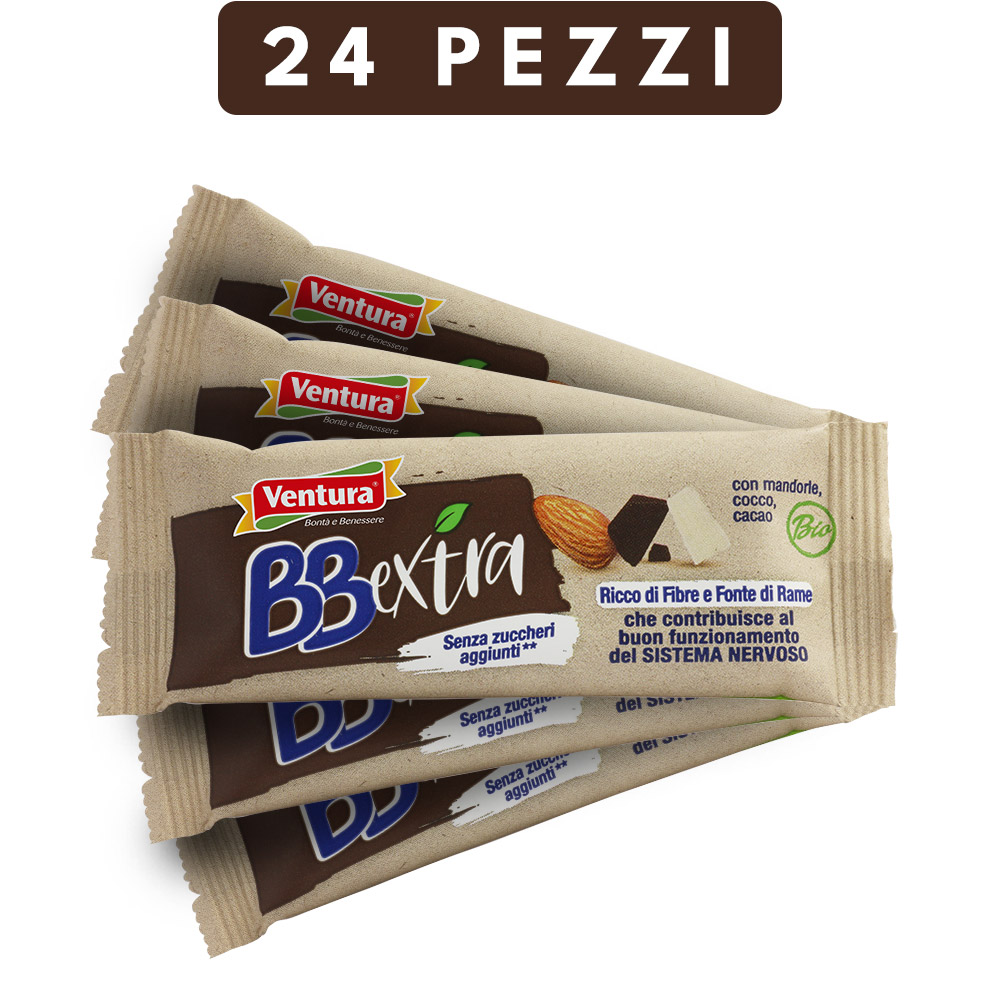 Bio Barretta BBExtra <span>Mandorle, Cocco e Cacao (24 pezzi)</span>