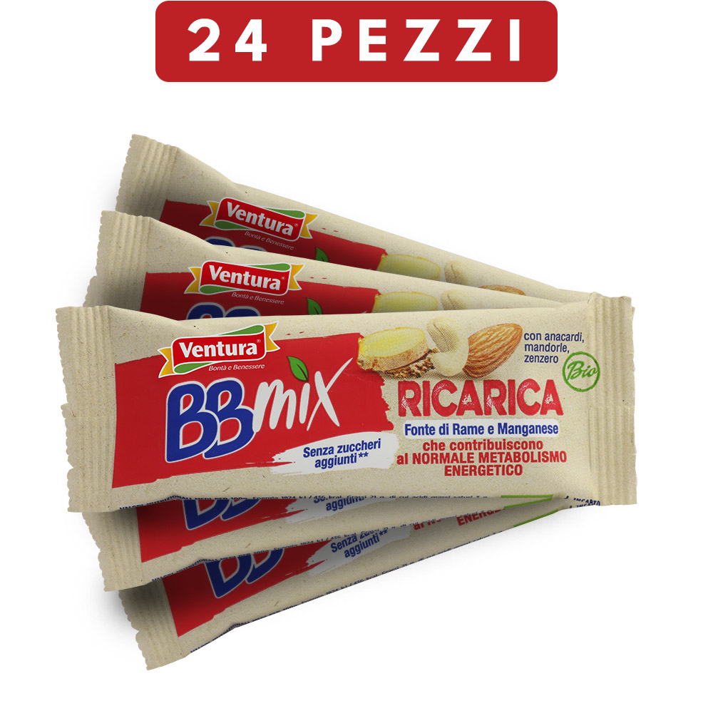 Bio Barretta BBMix Ricarica <span>Anacardi, Mandorle e Zenzero (24 pezzi)</span>