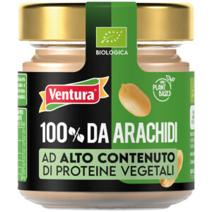 barattolo crema proteica 100% da arachidi etichetta verde