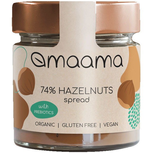 Crema spalmabile alla Nocciola (74%) <span>con prebiotici</span>