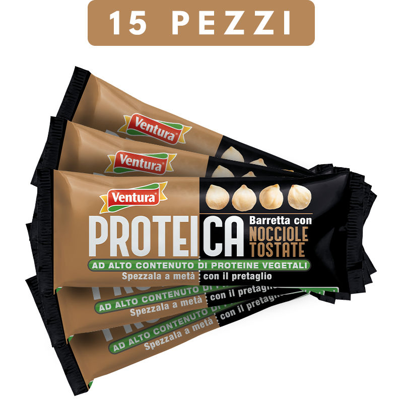 Barretta Proteica <span>con Nocciole tostate (15 pezzi)</span>