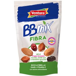 BBMix Fibra Ventura con Prugne Sunsweet, Nocciole, Mirtilli rossi e Mandorle sgusciate