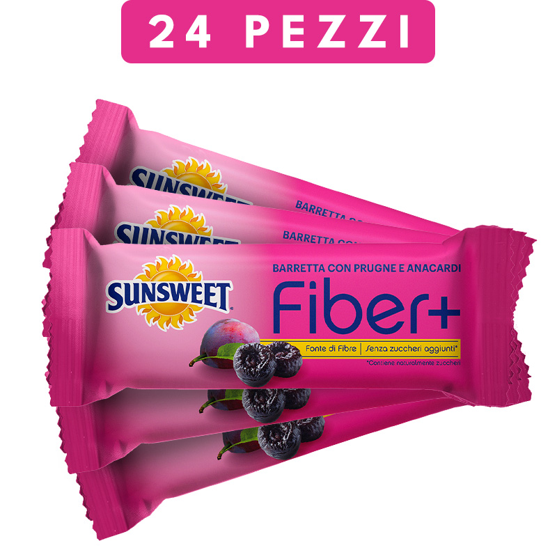 Barretta Prugne Sunsweet Fiber+ <span>con Anacardi (24 pezzi)</span>