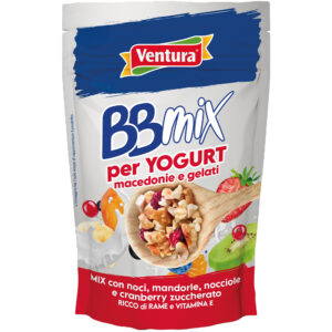 BBMix Ventura per yogurt, macedonie e gelati con Noci, Mandorle, Nocciole e Cranberry